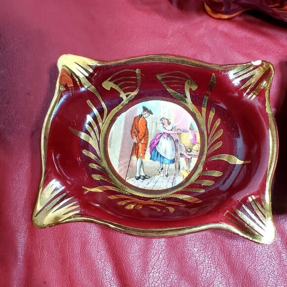 H. Bequet quaregnon Cigarette Box & Set of Ashtray - Picture 5 of 12